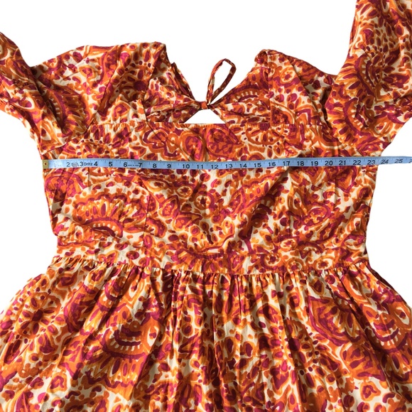 Love The Label Floral Open Back Blouse Anthropologie 2X Plus - Picture 10 of 16